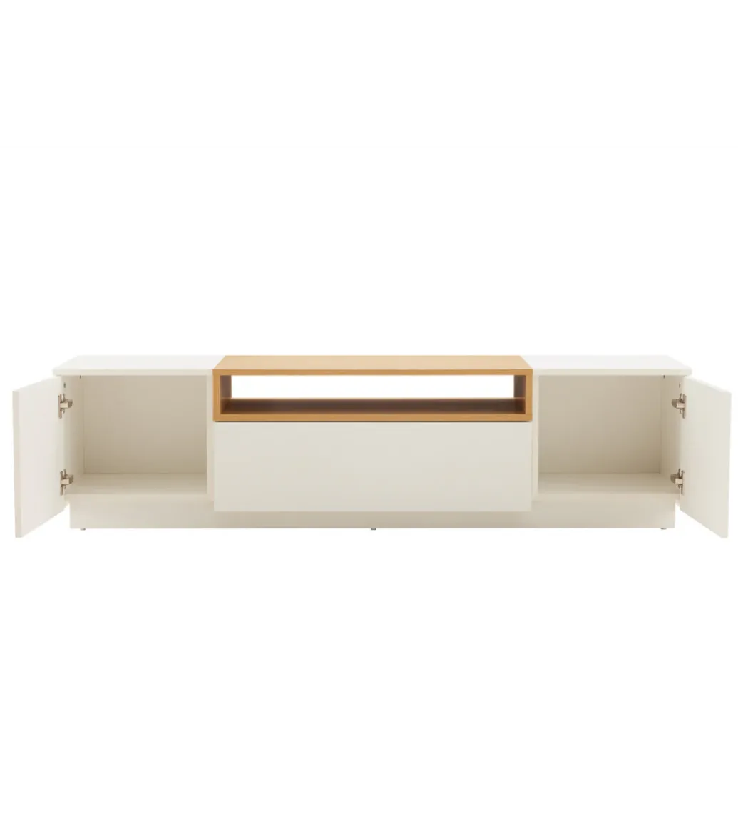 Stolik pod TV LOFT 160 cm biało naturalna*Invicta Interior Hot