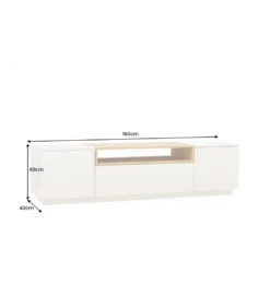 Stolik pod TV LOFT 160 cm biało naturalna*Invicta Interior Hot