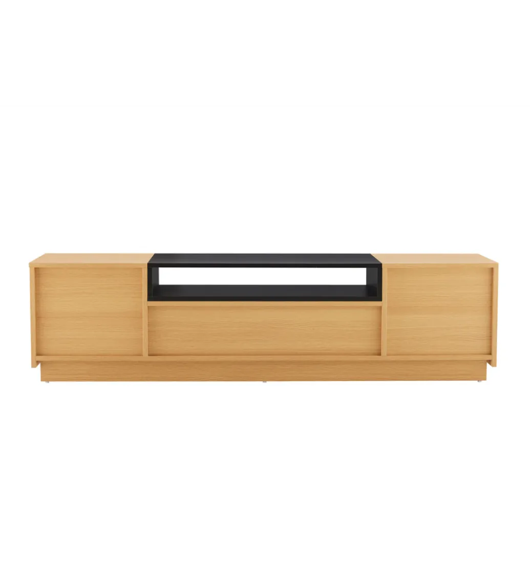 Stolik pod TV LOFT 160 cm naturalna czarna*Invicta Interior Online
