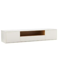 Stolik pod TV LOFT wiszący 150 cm biało naturalny*Invicta Interior Clearance
