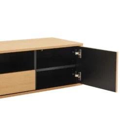 Stolik pod TV LOFT wiszący 150 cm naturalno czarna*Invicta Interior Clearance
