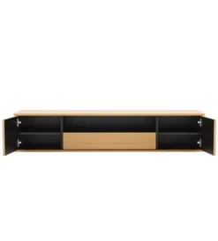 Stolik pod TV LOFT wiszący 150 cm naturalno czarna*Invicta Interior Clearance