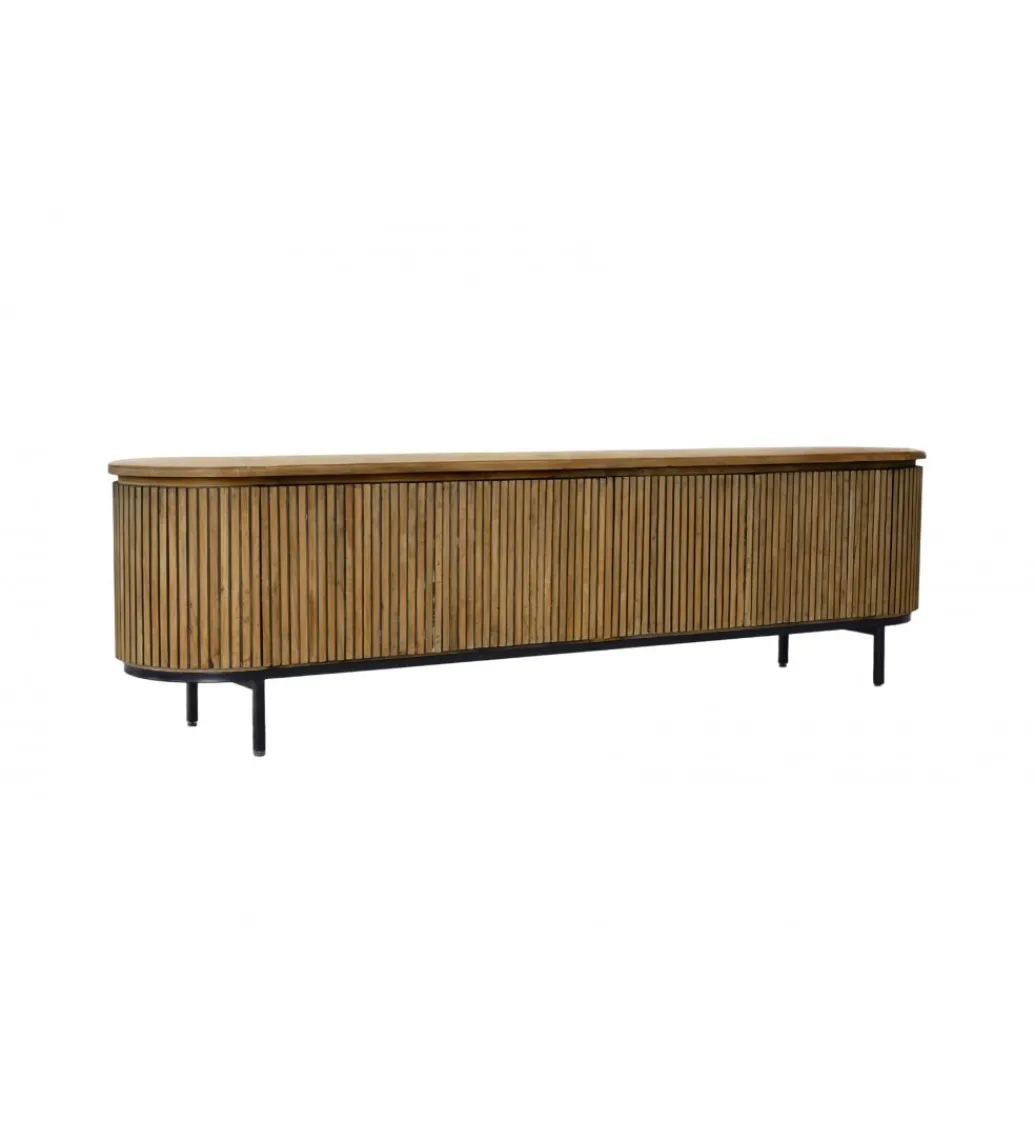 Stolik pod TV LUSAN 210 cm drewno teak*LF-Design Best