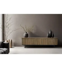 Stolik pod TV LUSAN 210 cm drewno teak*LF-Design Best