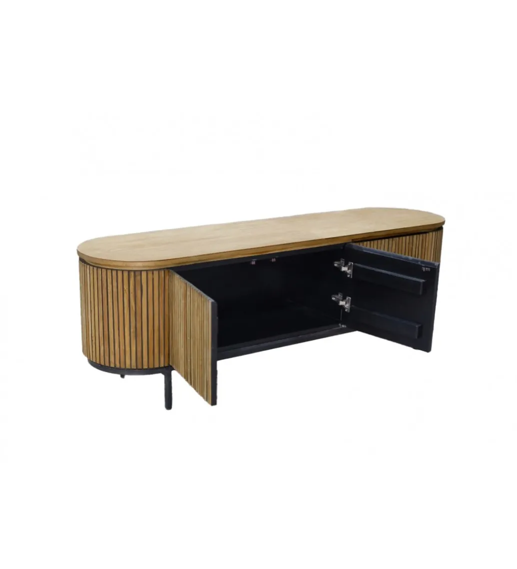 Stolik pod TV LUSAN 170 cm drewno teak*LF-Design