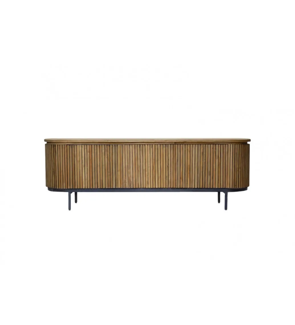 Stolik pod TV LUSAN 170 cm drewno teak*LF-Design