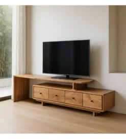 Stolik pod TV MADERAN 175 cm drewno mango naturalny*Zona-Design Outlet