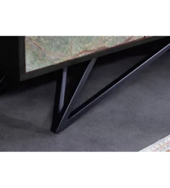 Stolik pod TV MONTANAS 200 cm drewno akacja czarny*Invicta Interior Best