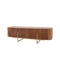 Stolik pod TV NAGOJA 160 cm drewno mango brąz*Invicta Interior