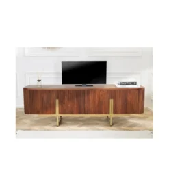 Stolik pod TV NAGOJA 160 cm drewno mango brąz*Invicta Interior
