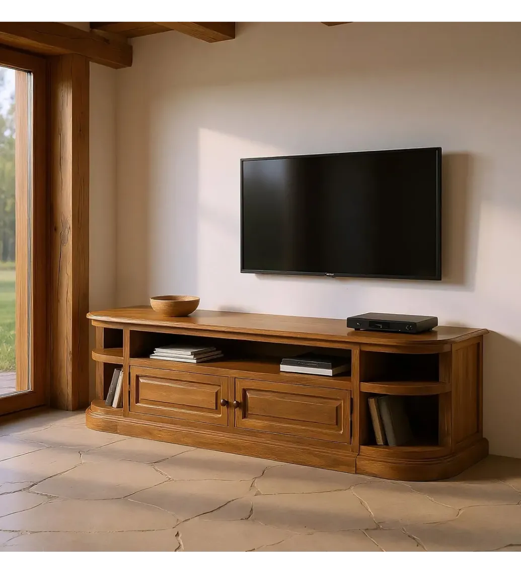 Stolik pod TV NETERO 198 cm drewno mango*DENZO
