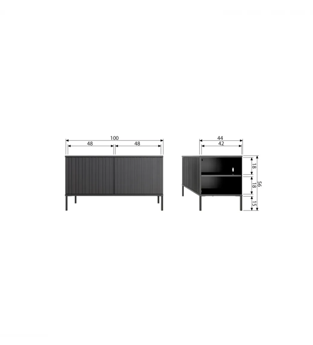 Stolik pod TV NEW GRAVURE 100 cm drewno sosny dust*WOOOD Discount