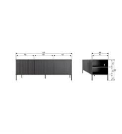 Stolik pod TV NEW GRAVURE 150 cm drewno dębu naturalny*WOOOD Hot