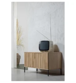 Stolik pod TV NEW GRAVURE 100 cm drewno dębu naturalny*WOOOD Hot