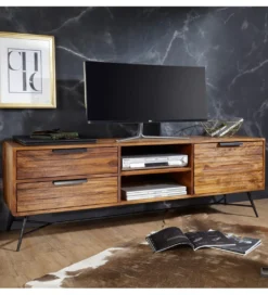 Stolik pod Tv NISHAN 160 cm drewno sheesham*WOHNLING, GERMANY Sale