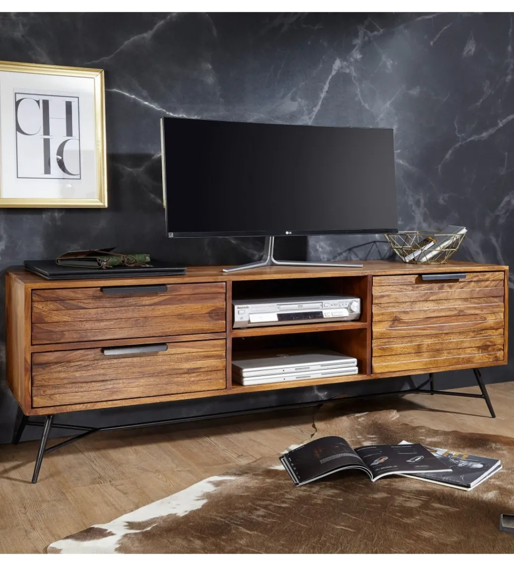 Stolik pod Tv NISHAN 160 cm drewno sheesham*WOHNLING, GERMANY Sale