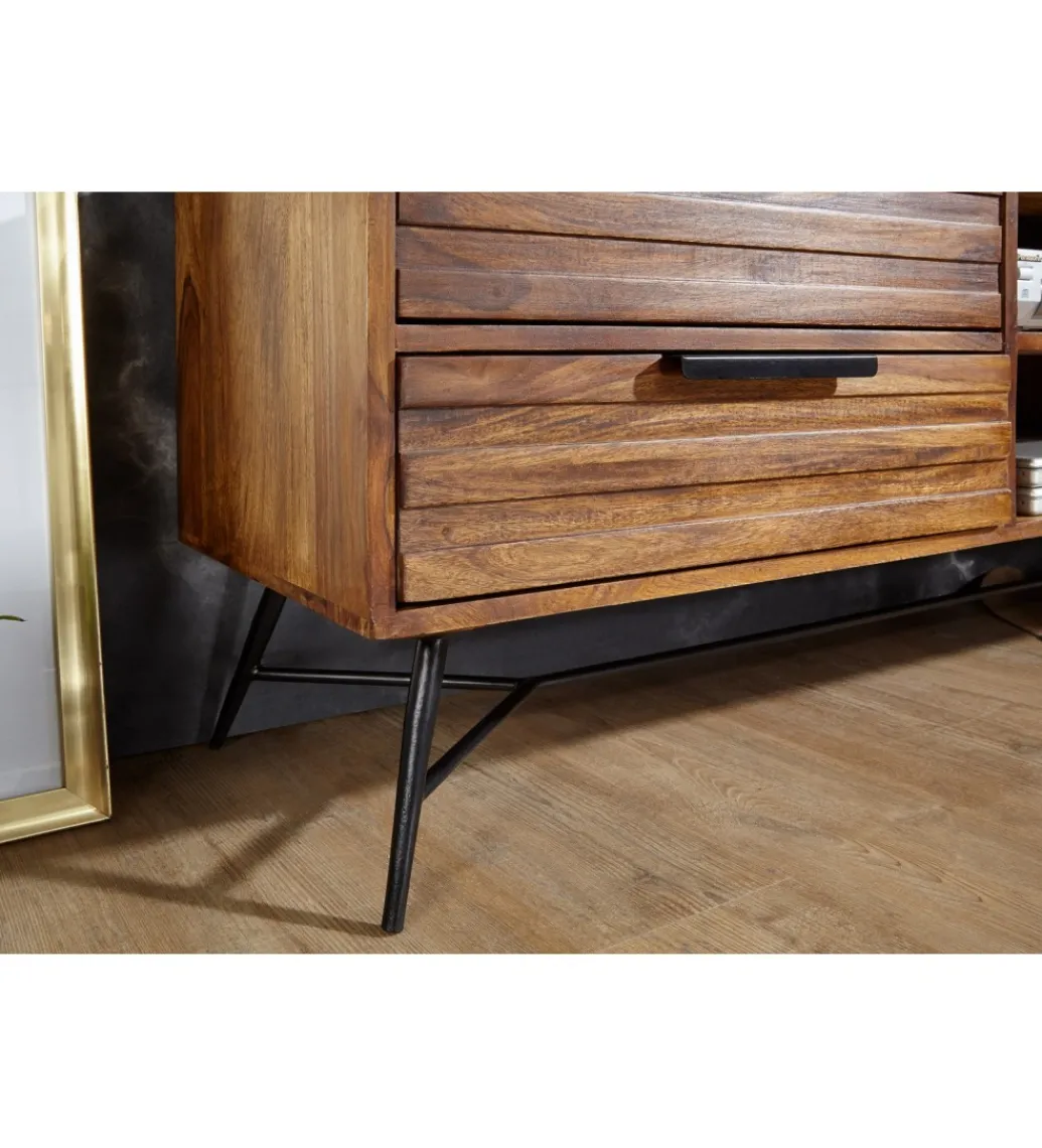 Stolik pod Tv NISHAN 160 cm drewno sheesham*WOHNLING, GERMANY Sale