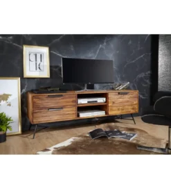 Stolik pod Tv NISHAN 160 cm drewno sheesham*WOHNLING, GERMANY Sale