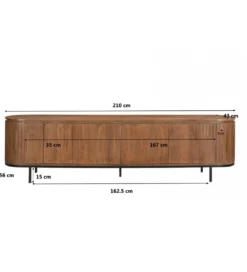 Stolik pod TV NOORK 210 cm drewno mango*LF-Design New