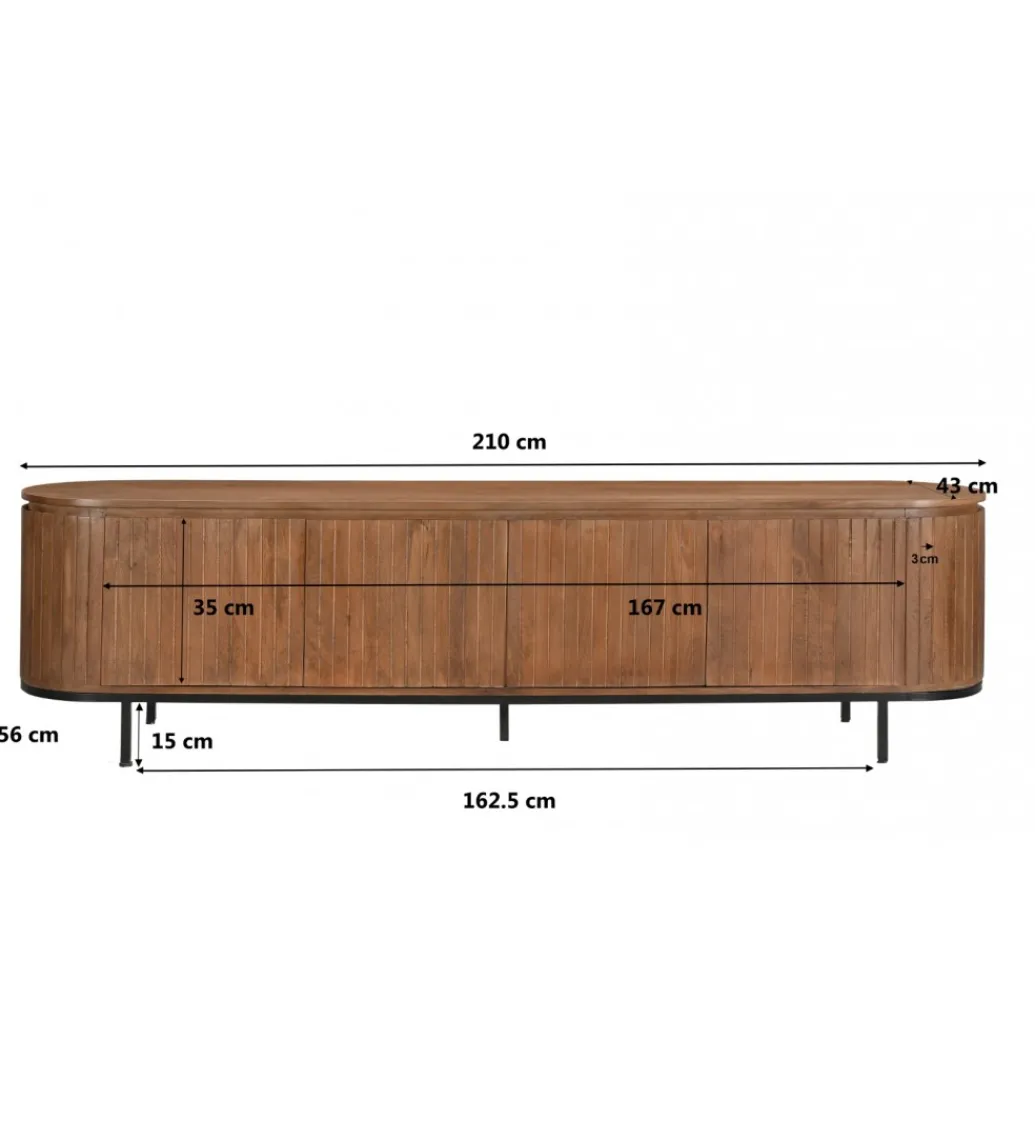 Stolik pod TV NOORK 170 cm drewno mango*LF-Design Clearance