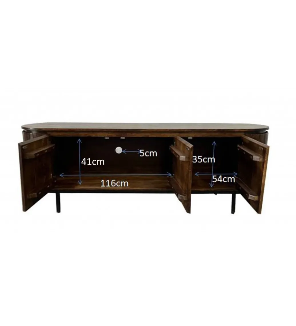 Stolik pod TV NOORK 170 cm w kolorze orzechowym*LF-Design Sale