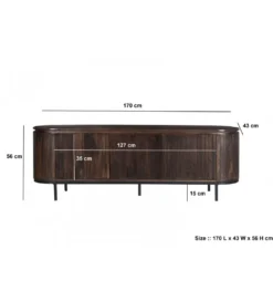 Stolik pod TV NOORK 170 cm w kolorze orzechowym*LF-Design Sale