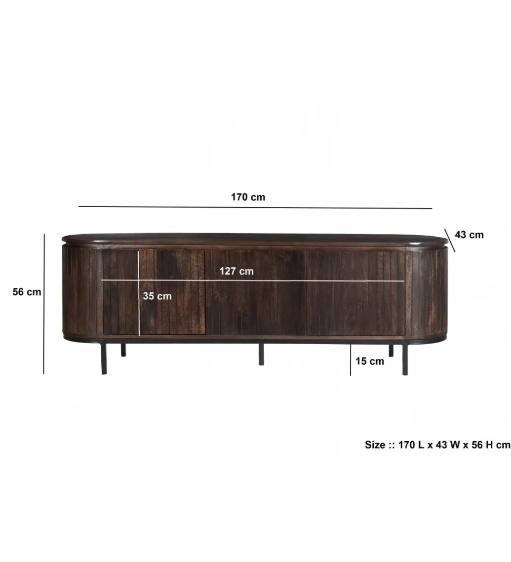 Stolik pod TV NOORK 170 cm w kolorze orzechowym*LF-Design Sale