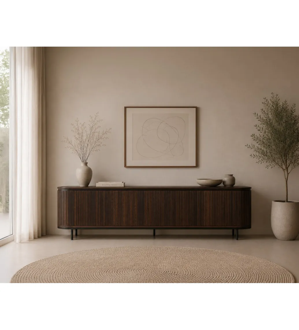 Stolik pod TV NOORK 210 cm w kolorze orzechowym*LF-Design