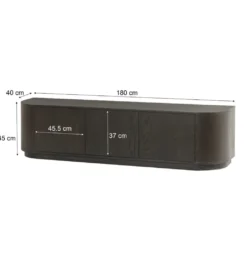Stolik pod TV NOVERO 180 cm ciemnobrązowy*LF-Design Online