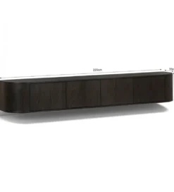 Stolik pod TV NOVERO ZWEVEND 220 cm czarny*LF-Design Discount