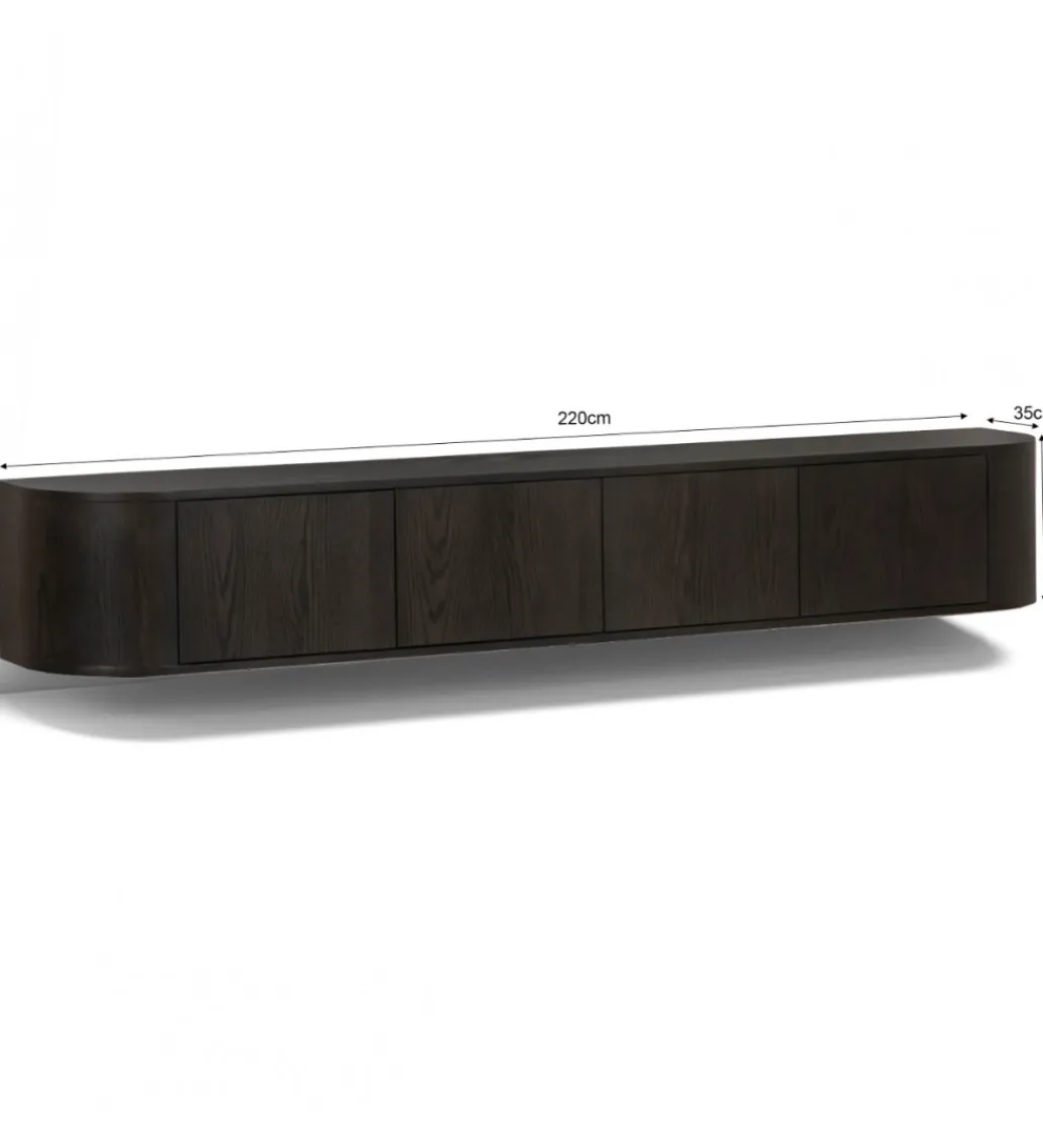 Stolik pod TV NOVERO ZWEVEND 220 cm czarny*LF-Design Discount