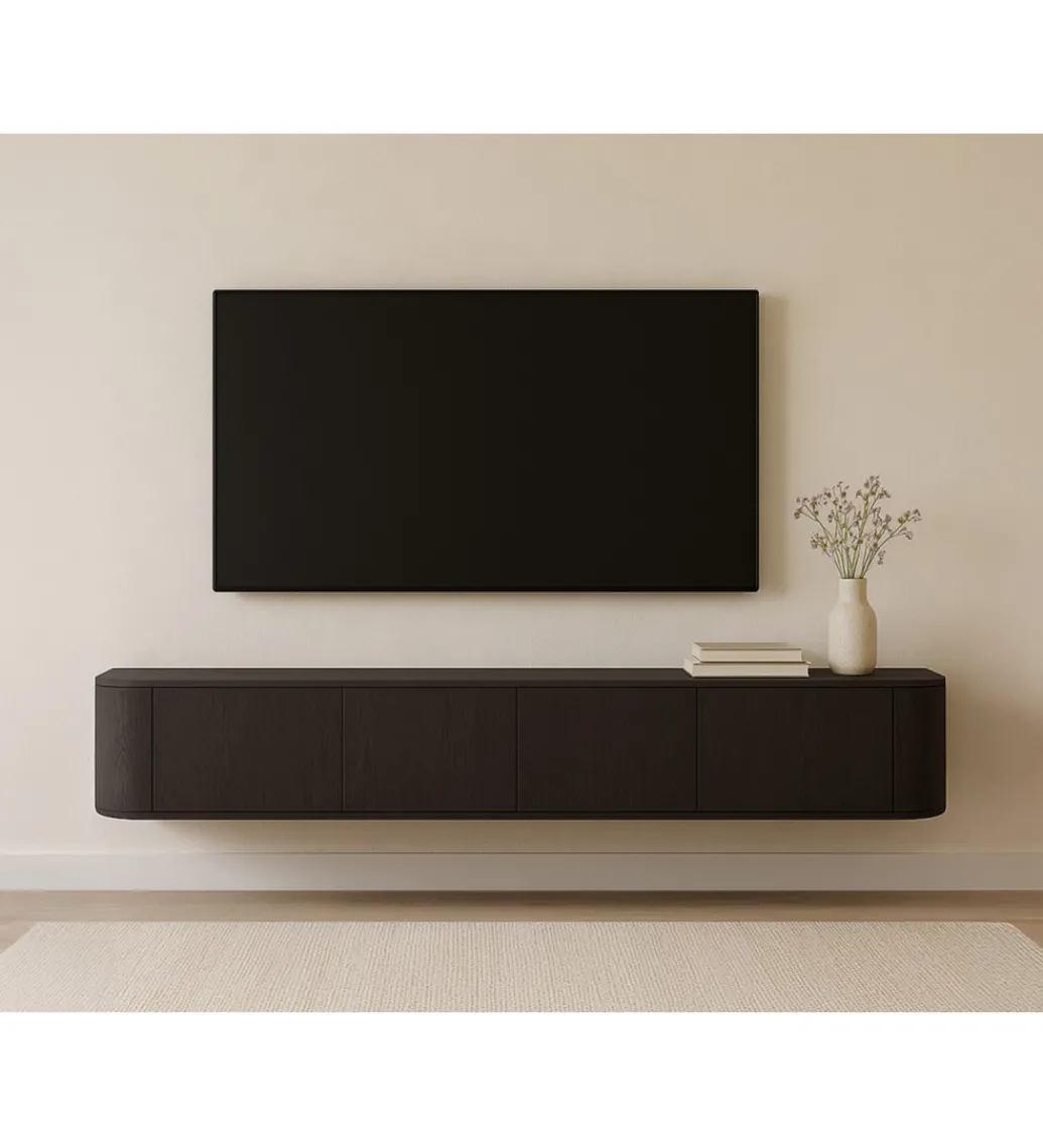 Stolik pod TV NOVERO ZWEVEND 220 cm czarny*LF-Design Discount