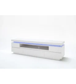 Stolik pod TV OCEAN 175 cm biały z oświetleniem*MCA New