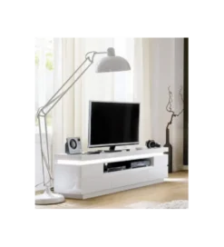 Stolik pod TV OCEAN 175 cm biały z oświetleniem*MCA New