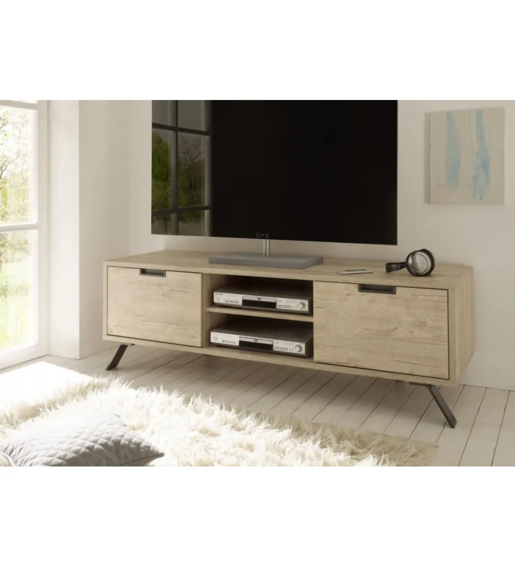 Stolik pod TV PALMA 156 cm w kolorze dębowym*MCA Linia Włoska Outlet