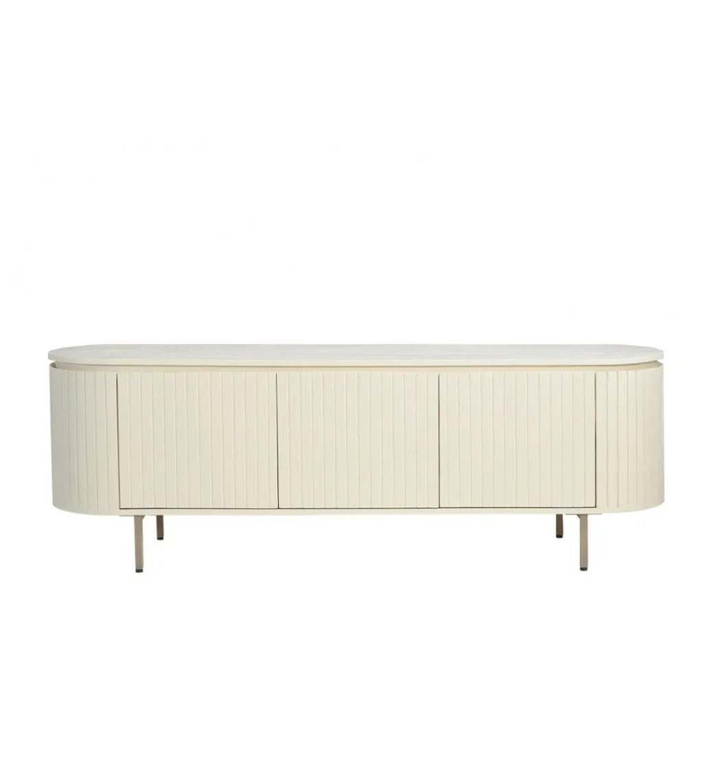 Stolik pod TV PATO 170 cm drewno mango biały*LF-Design New