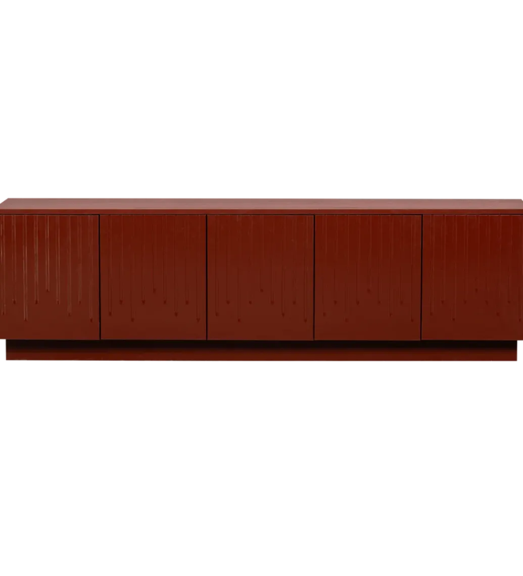 Stolik pod TV PENCIL drewno sosny wiśniowy*WOOOD New