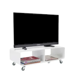 Stolik pod TV PORTABLE 90 cm biały*KARE New