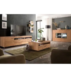 Stolik pod TV PORTLAND 224 cm dębowy*MCA Online