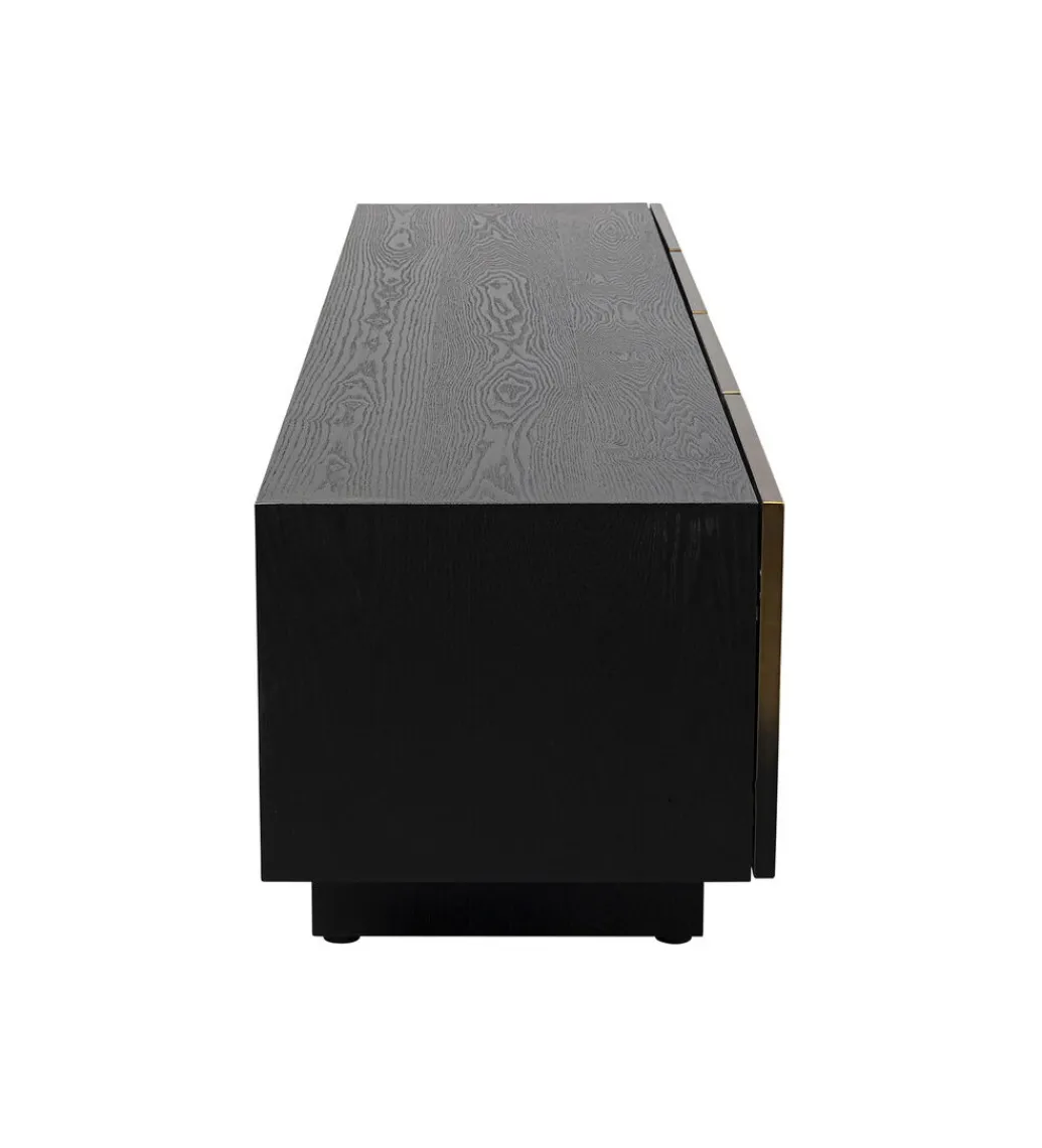 Stolik pod TV PREZIOSO 180 cm czarna*KARE