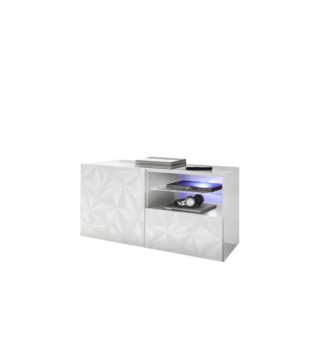 Stolik pod TV PRISMA 122 cm biały*MCA Linia Włoska