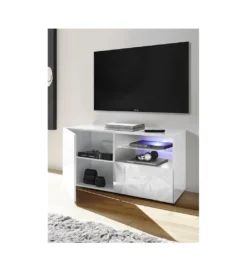Stolik pod TV PRISMA 122 cm biały*MCA Linia Włoska