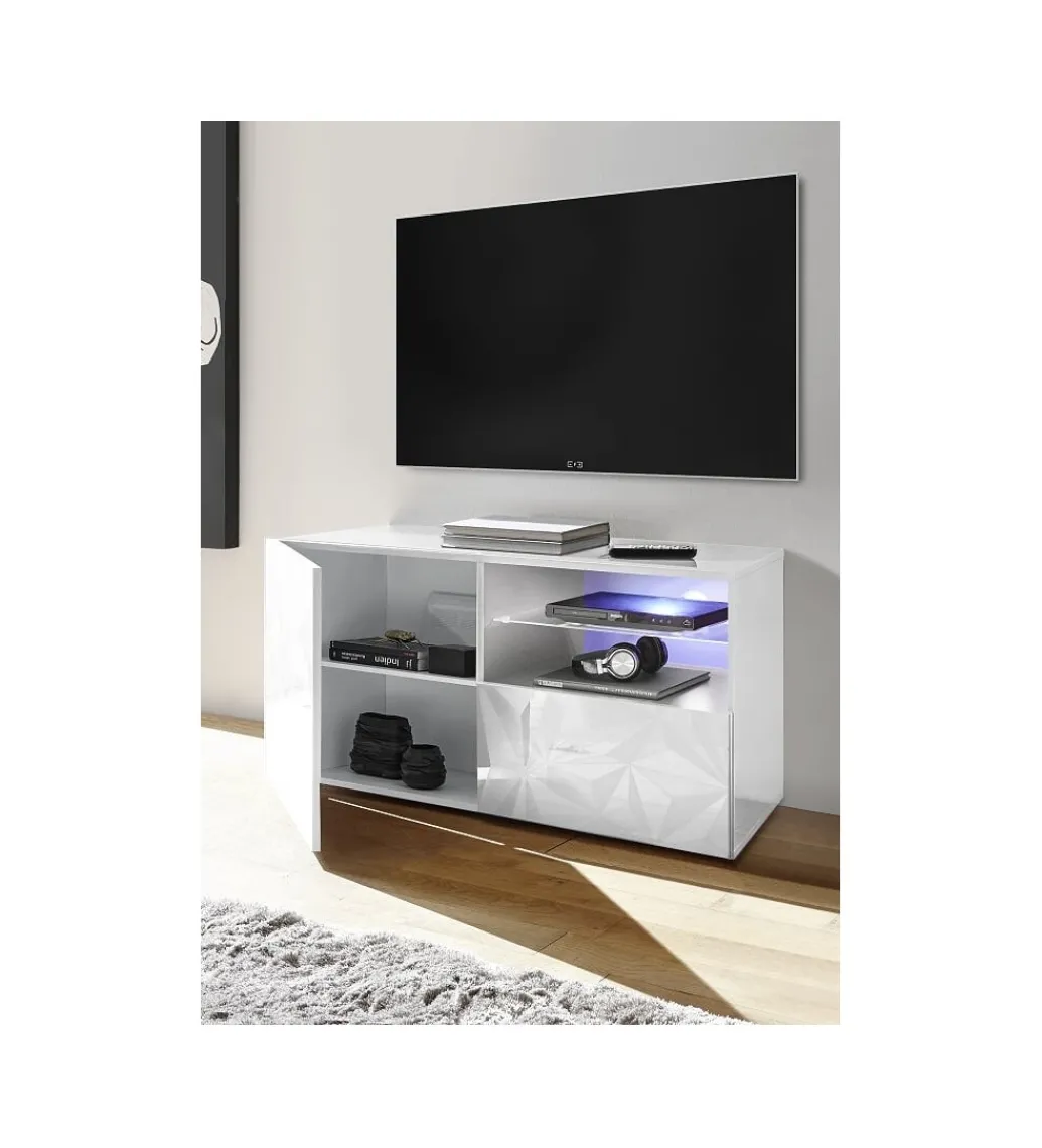 Stolik pod TV PRISMA 122 cm biały*MCA Linia Włoska