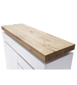 Stolik Pod TV ROMINA 175 Cm Biały Z Dębowym Blatem*MCA Online