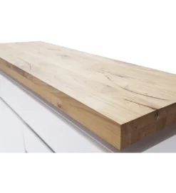 Stolik Pod TV ROMINA 175 Cm Biały Z Dębowym Blatem*MCA Online