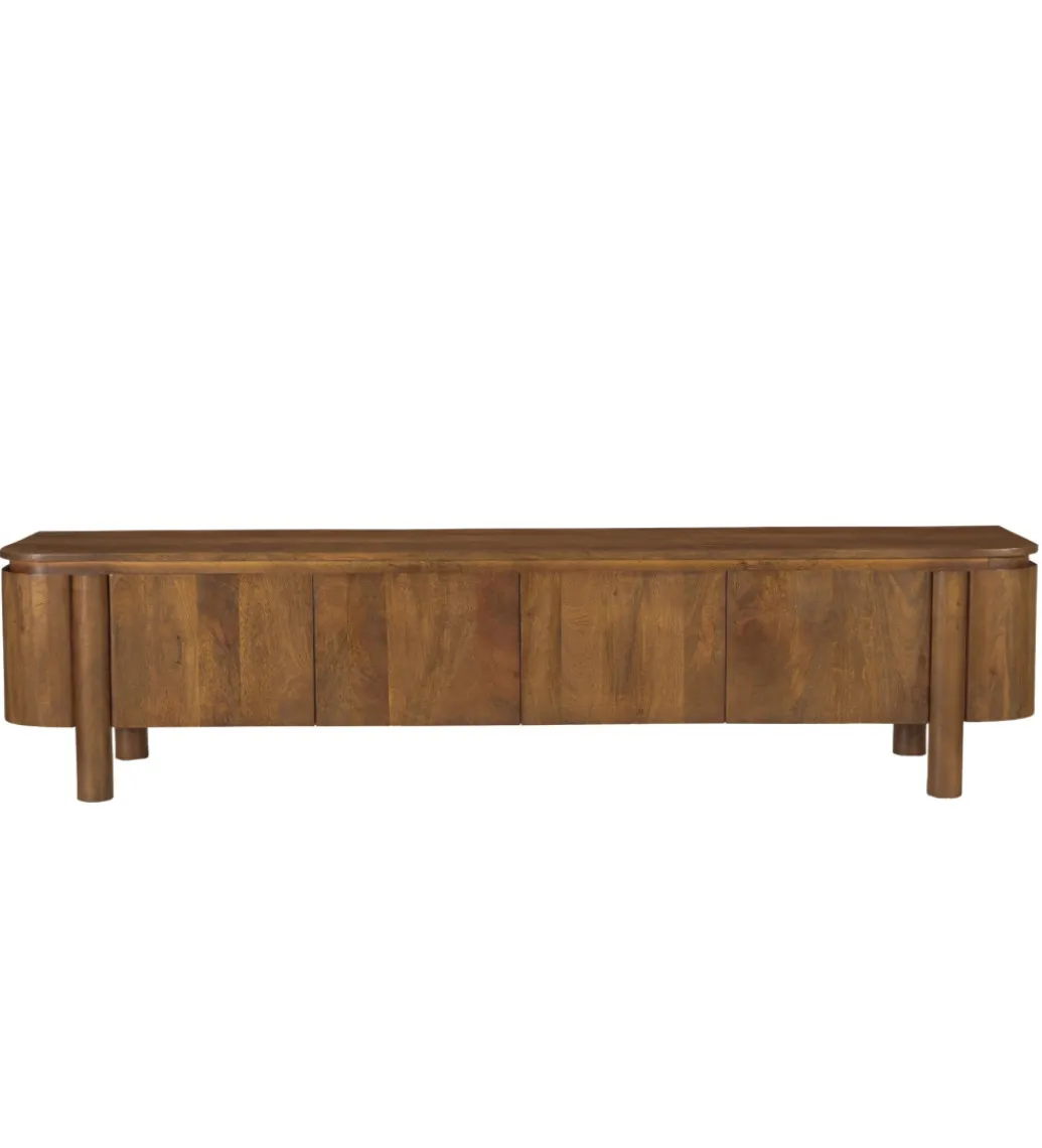 Stolik pod TV SALANO 210 cm drewno mango naturalna*LF-Design Clearance