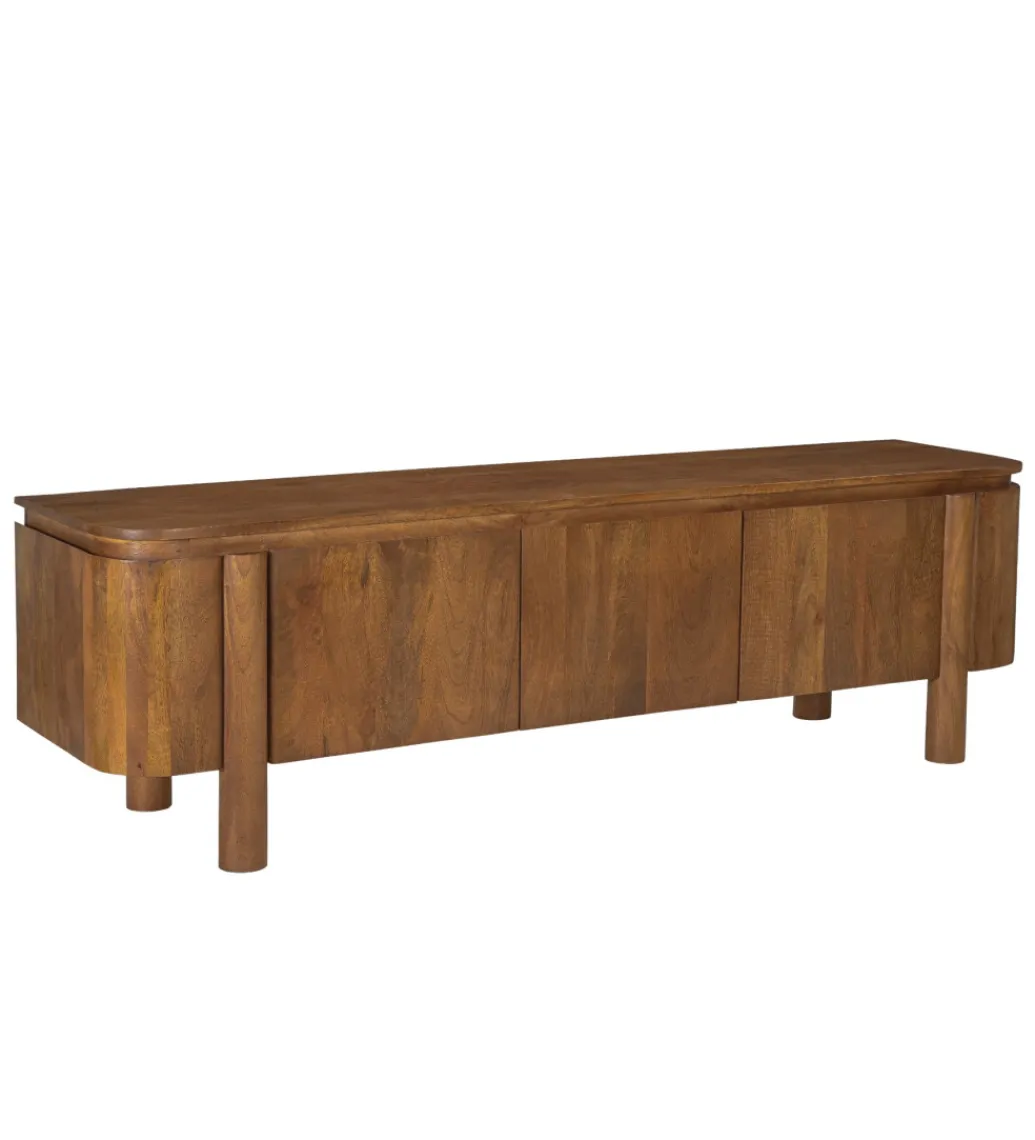 Stolik pod TV SALANO 170 cm drewno mango naturalna*LF-Design Discount