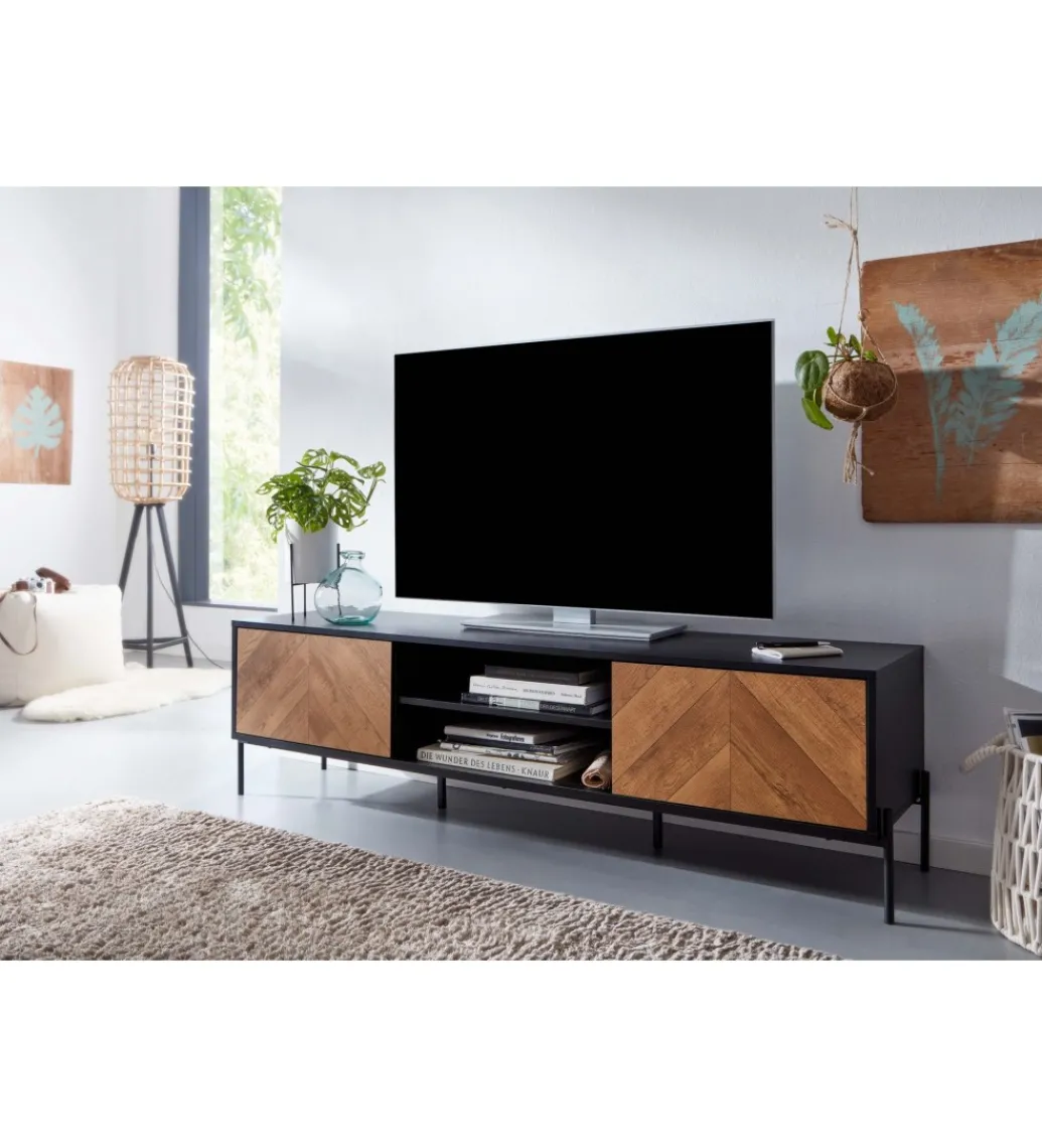 Stolik pod TV SALUZZO 163 cm w optyce dąb*WOHNLING, GERMANY New