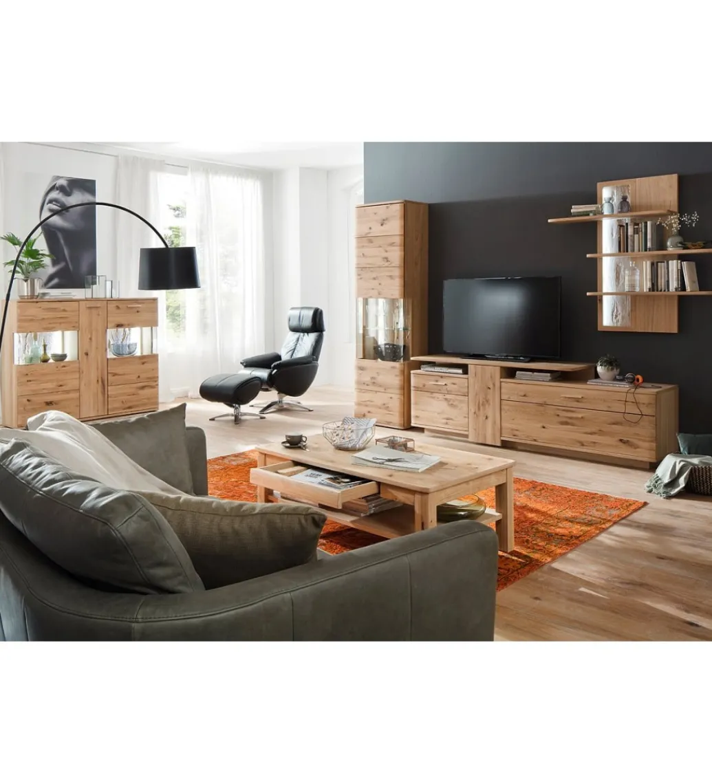 Stolik Pod TV SANTORI 210 Cm Dębowy*MCA Best