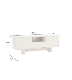 Stolik pod TV SAVOY 150 cm biały*Invicta Interior Best